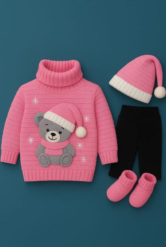Alternative view of Winter Warm Teddy Bear Sweater KC-006