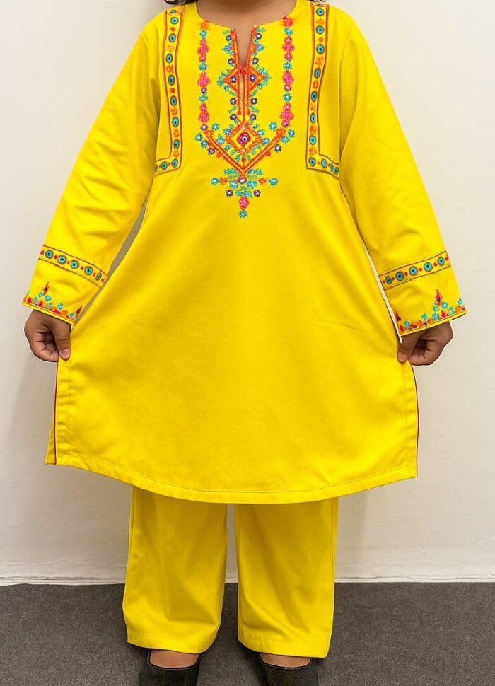 Customize Embroidered Girls Suit KC-006