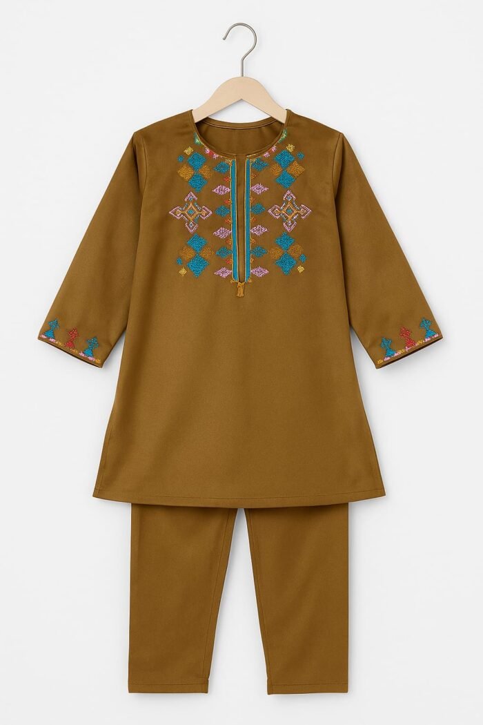 Alternative view of Customize Embroidered Girls Suit KC-006