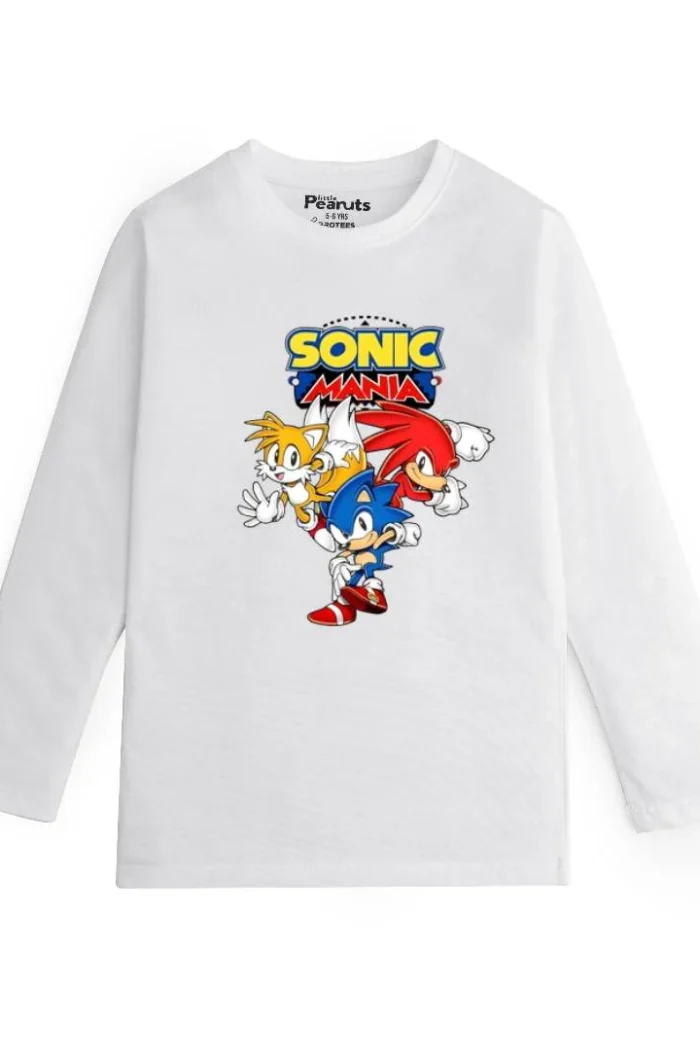 Alternative view of SEGA Sonic the Short Sleeve Tee & Long Sleeve T-shirt - Sonic, Tails, Knuckles - Boys KC-013